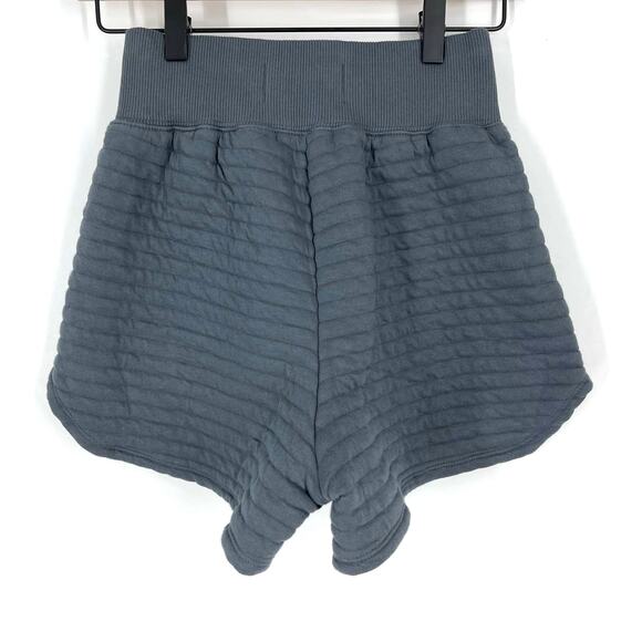 Everlane Organic Cotton Quilted Shorts Blue Gray Size XXS NWOT - Picture 2 of 9